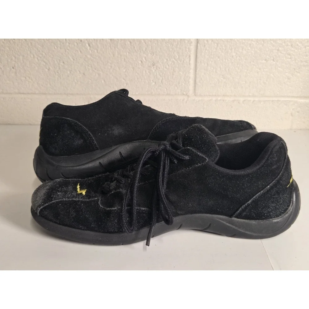 Impact Racing Shoes Low Top Driving Black Leather Mens Sz 9.5